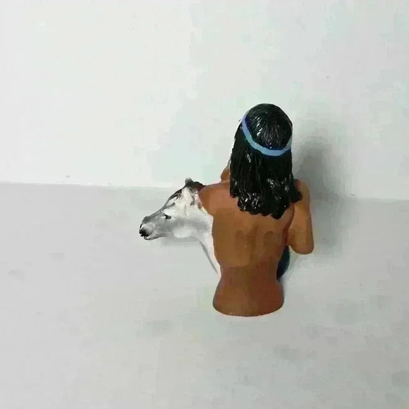 Indian and horse figurine. 4in tall. - Picture 2 of 2